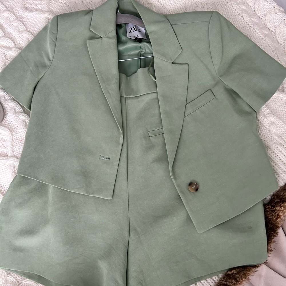 Zara green matching set new